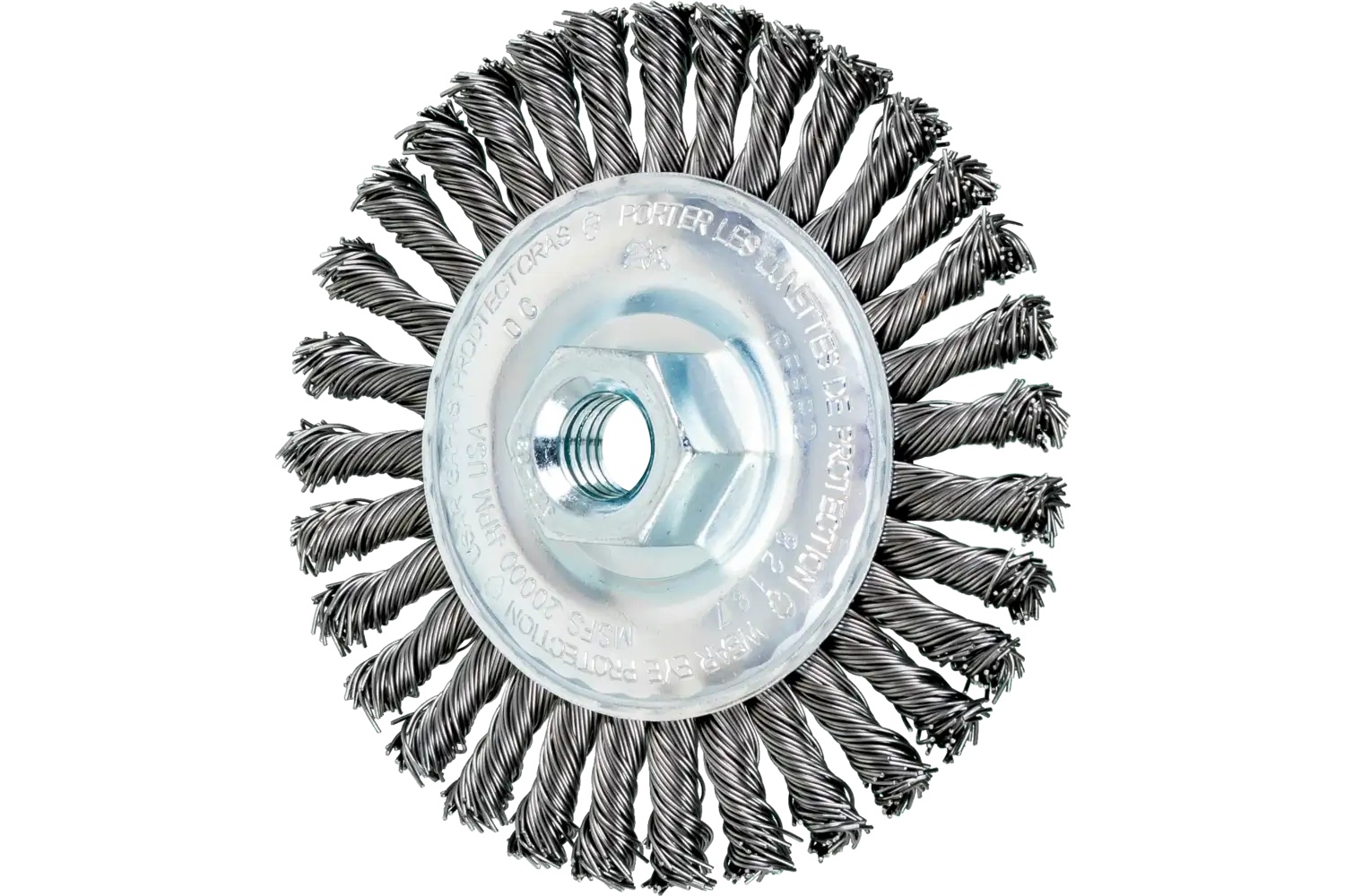 Picture of Pferd Stringer Bead Wheel Brush 4" Dia .020 Carbon Steel 1/2-13" Thread